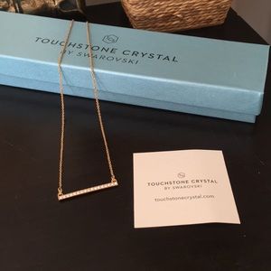 Touch Stone Crystal by Swarovski bar necklace